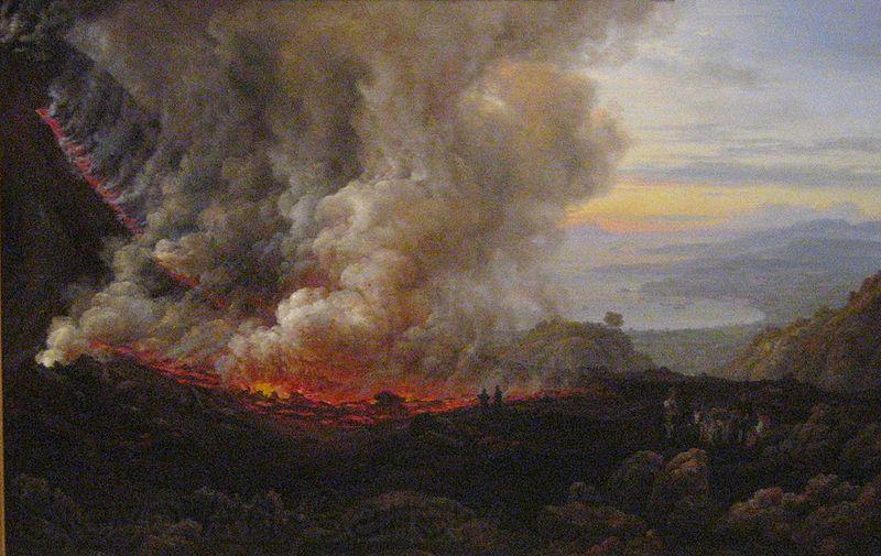 unknow artist The Eruption of Vesuvius France oil painting art